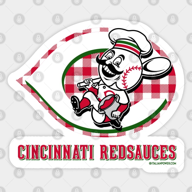 Cincinnati Red Sauces Sticker by ItalianPowerStore